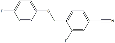 3-fluoro-4-{[(4-fluorophenyl)sulfanyl]methyl}benzonitrile|