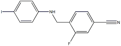 3-fluoro-4-{[(4-iodophenyl)amino]methyl}benzonitrile 结构式