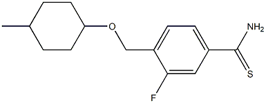 3-fluoro-4-{[(4-methylcyclohexyl)oxy]methyl}benzene-1-carbothioamide Structure