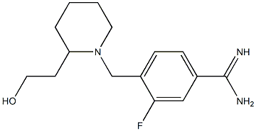3-fluoro-4-{[2-(2-hydroxyethyl)piperidin-1-yl]methyl}benzenecarboximidamide