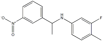 3-fluoro-4-methyl-N-[1-(3-nitrophenyl)ethyl]aniline Structure