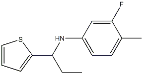 3-fluoro-4-methyl-N-[1-(thiophen-2-yl)propyl]aniline