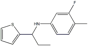 3-fluoro-4-methyl-N-[1-(thiophen-2-yl)propyl]aniline|