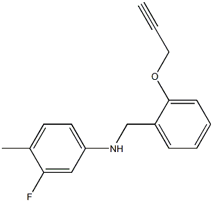 3-fluoro-4-methyl-N-{[2-(prop-2-yn-1-yloxy)phenyl]methyl}aniline Structure