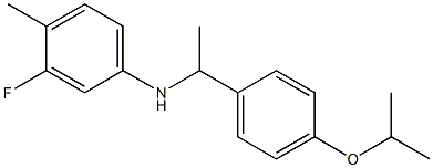3-fluoro-4-methyl-N-{1-[4-(propan-2-yloxy)phenyl]ethyl}aniline Struktur