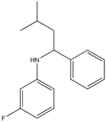 3-fluoro-N-(3-methyl-1-phenylbutyl)aniline 结构式