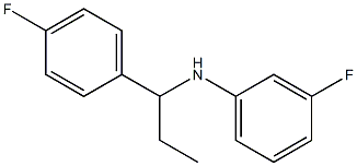 3-fluoro-N-[1-(4-fluorophenyl)propyl]aniline Structure