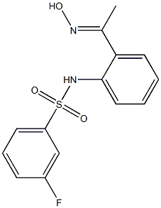3-fluoro-N-{2-[1-(hydroxyimino)ethyl]phenyl}benzene-1-sulfonamide Struktur