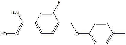 3-fluoro-N'-hydroxy-4-[(4-methylphenoxy)methyl]benzenecarboximidamide Structure