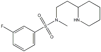 3-fluoro-N-methyl-N-[2-(piperidin-2-yl)ethyl]benzene-1-sulfonamide|