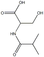 3-hydroxy-2-(isobutyrylamino)propanoic acid 化学構造式