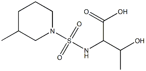 3-hydroxy-2-{[(3-methylpiperidine-1-)sulfonyl]amino}butanoic acid,,结构式
