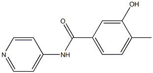 3-hydroxy-4-methyl-N-(pyridin-4-yl)benzamide 化学構造式