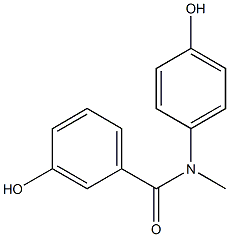 3-hydroxy-N-(4-hydroxyphenyl)-N-methylbenzamide 结构式