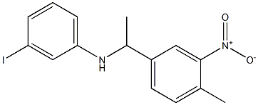 3-iodo-N-[1-(4-methyl-3-nitrophenyl)ethyl]aniline,,结构式