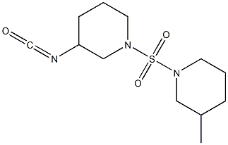 3-isocyanato-1-[(3-methylpiperidine-1-)sulfonyl]piperidine,,结构式