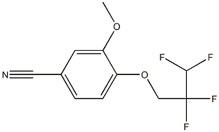 3-methoxy-4-(2,2,3,3-tetrafluoropropoxy)benzonitrile,,结构式