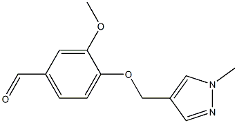 3-methoxy-4-[(1-methyl-1H-pyrazol-4-yl)methoxy]benzaldehyde Structure