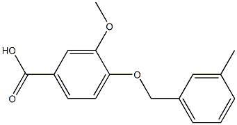 3-methoxy-4-[(3-methylphenyl)methoxy]benzoic acid Struktur