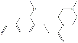 3-methoxy-4-[2-(4-methylpiperazin-1-yl)-2-oxoethoxy]benzaldehyde Structure