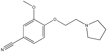 3-methoxy-4-[2-(pyrrolidin-1-yl)ethoxy]benzonitrile Struktur