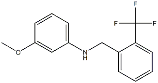 3-methoxy-N-{[2-(trifluoromethyl)phenyl]methyl}aniline,,结构式