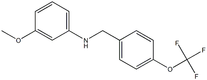 3-methoxy-N-{[4-(trifluoromethoxy)phenyl]methyl}aniline Struktur
