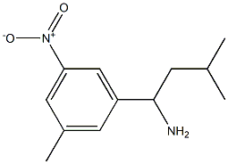 3-methyl-1-(3-methyl-5-nitrophenyl)butan-1-amine Struktur