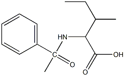 3-methyl-2-(1-phenylacetamido)pentanoic acid Struktur