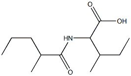 3-methyl-2-(2-methylpentanamido)pentanoic acid 结构式