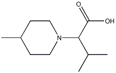 3-methyl-2-(4-methylpiperidin-1-yl)butanoic acid|