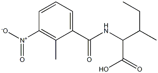 3-methyl-2-[(2-methyl-3-nitrophenyl)formamido]pentanoic acid,,结构式