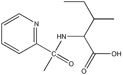 3-methyl-2-[1-(pyridin-2-yl)acetamido]pentanoic acid 结构式