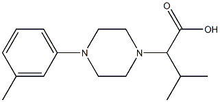 3-methyl-2-[4-(3-methylphenyl)piperazin-1-yl]butanoic acid Struktur