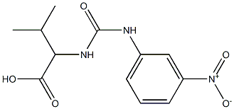 3-methyl-2-{[(3-nitrophenyl)carbamoyl]amino}butanoic acid Structure