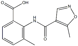 3-methyl-2-{[(5-methylisoxazol-4-yl)carbonyl]amino}benzoic acid 结构式