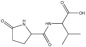 3-methyl-2-{[(5-oxopyrrolidin-2-yl)carbonyl]amino}butanoic acid 结构式