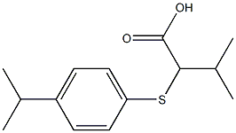 3-methyl-2-{[4-(propan-2-yl)phenyl]sulfanyl}butanoic acid,,结构式
