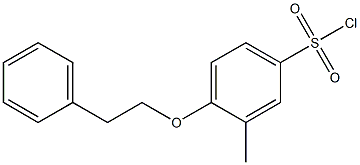 3-methyl-4-(2-phenylethoxy)benzene-1-sulfonyl chloride
