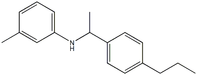 3-methyl-N-[1-(4-propylphenyl)ethyl]aniline,,结构式