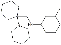 3-methyl-N-{[1-(piperidin-1-yl)cyclohexyl]methyl}cyclohexan-1-amine,,结构式