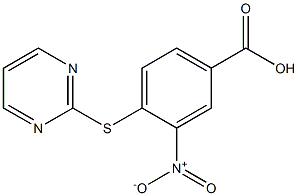 3-nitro-4-(pyrimidin-2-ylsulfanyl)benzoic acid,,结构式
