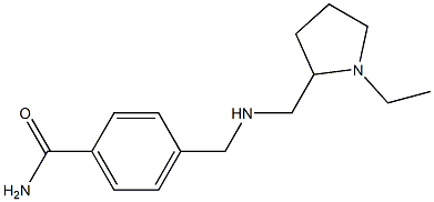 4-({[(1-ethylpyrrolidin-2-yl)methyl]amino}methyl)benzamide Struktur