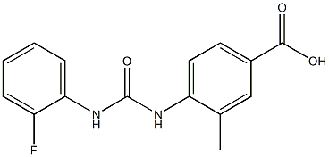 4-({[(2-fluorophenyl)amino]carbonyl}amino)-3-methylbenzoic acid Structure