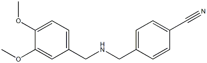 4-({[(3,4-dimethoxyphenyl)methyl]amino}methyl)benzonitrile,,结构式