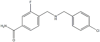 4-({[(4-chlorophenyl)methyl]amino}methyl)-3-fluorobenzamide 化学構造式