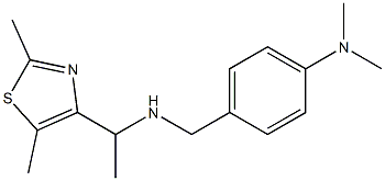 4-({[1-(2,5-dimethyl-1,3-thiazol-4-yl)ethyl]amino}methyl)-N,N-dimethylaniline Structure
