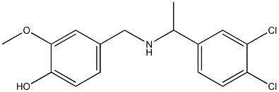 4-({[1-(3,4-dichlorophenyl)ethyl]amino}methyl)-2-methoxyphenol Structure