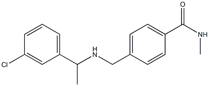 4-({[1-(3-chlorophenyl)ethyl]amino}methyl)-N-methylbenzamide Structure