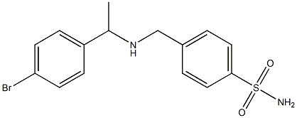 4-({[1-(4-bromophenyl)ethyl]amino}methyl)benzene-1-sulfonamide Struktur